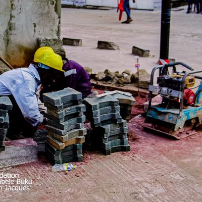 Travaux d'aménagement de terrain menés par la Fondation