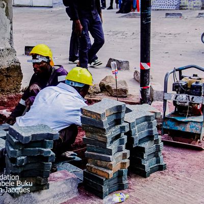Travaux d'aménagement de terrain menés par la Fondation